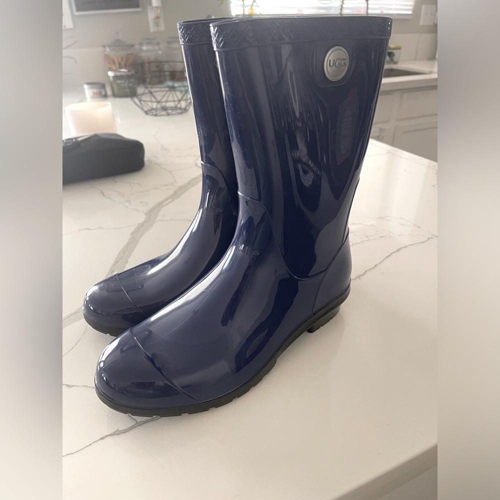 UGG Rain Boots, Navy Blue.
